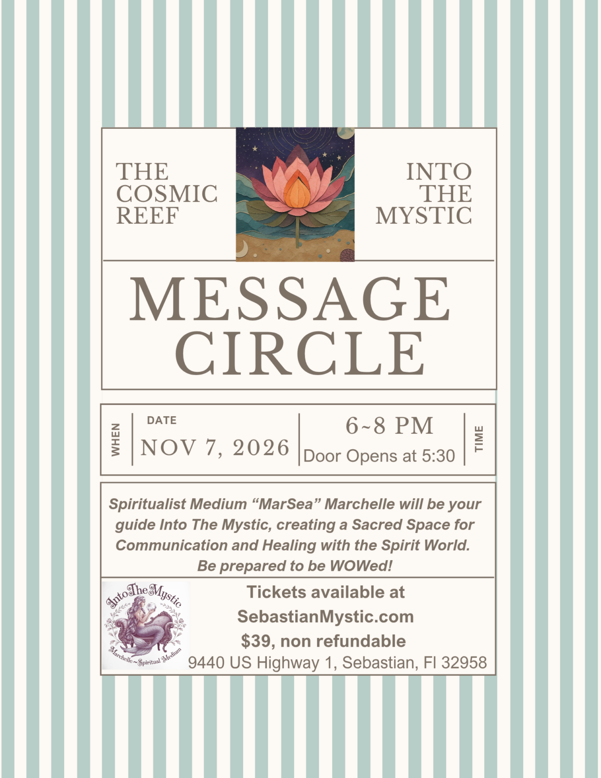 Message Circle event flyer